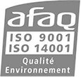 AFAQ ISO 9001 ISO 14001 認證標誌